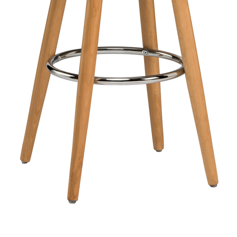Trisha Counter Stool with Metal Frame, Natural/Black