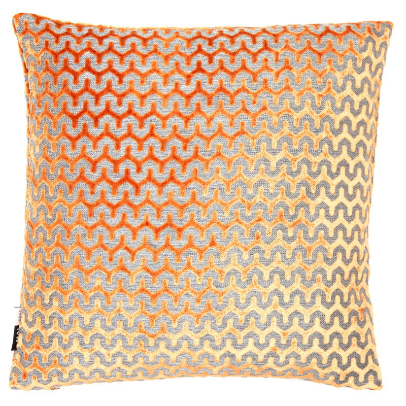 Geometric Square Cushion, 56cm H x 56cm W x 16cm D, Tan