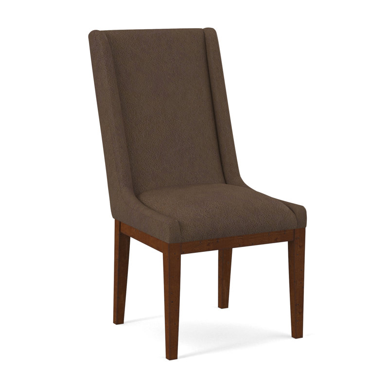Upholstered Dining Chair, Evolution Caribou, Beachwood