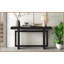 Table basse 59,1 po en placage de pin avec pieds en pin massif - robuste et amp; Réglable pour le salon / le couloir-828020841
