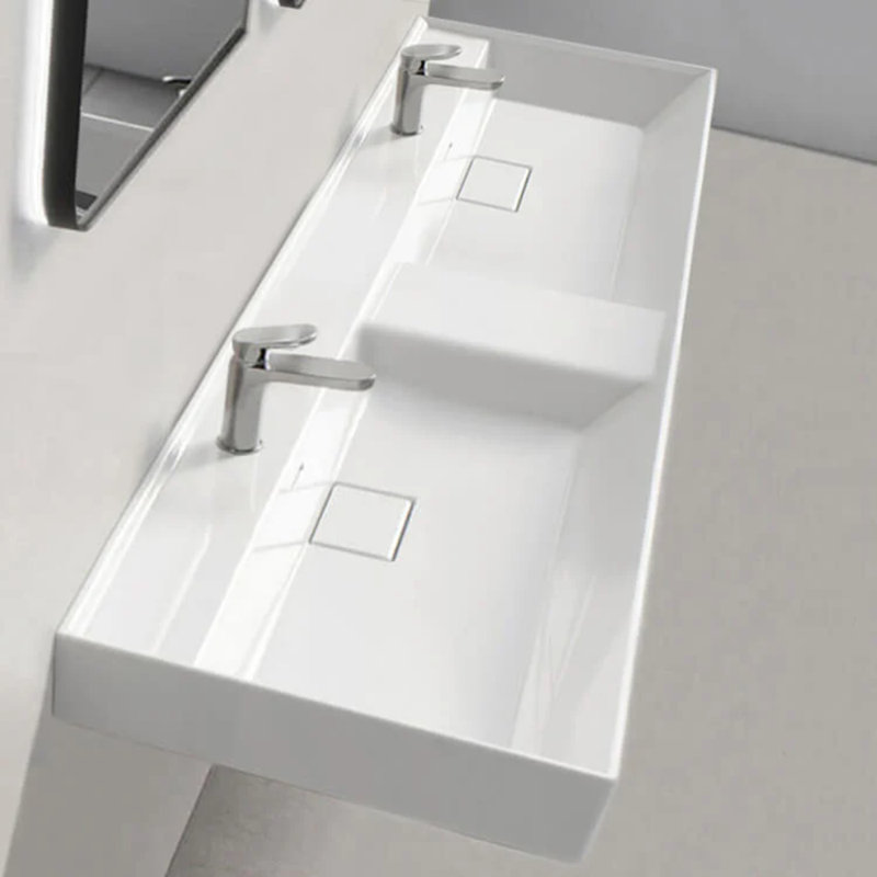 CeraStyle By Nameeks 18.9'' Ceramic Rectangular Bathroom Sink with Overflow