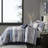 7 Piece Navy King Comforter - With Embroidered & Stripe Design Pillows With Decor-121318496