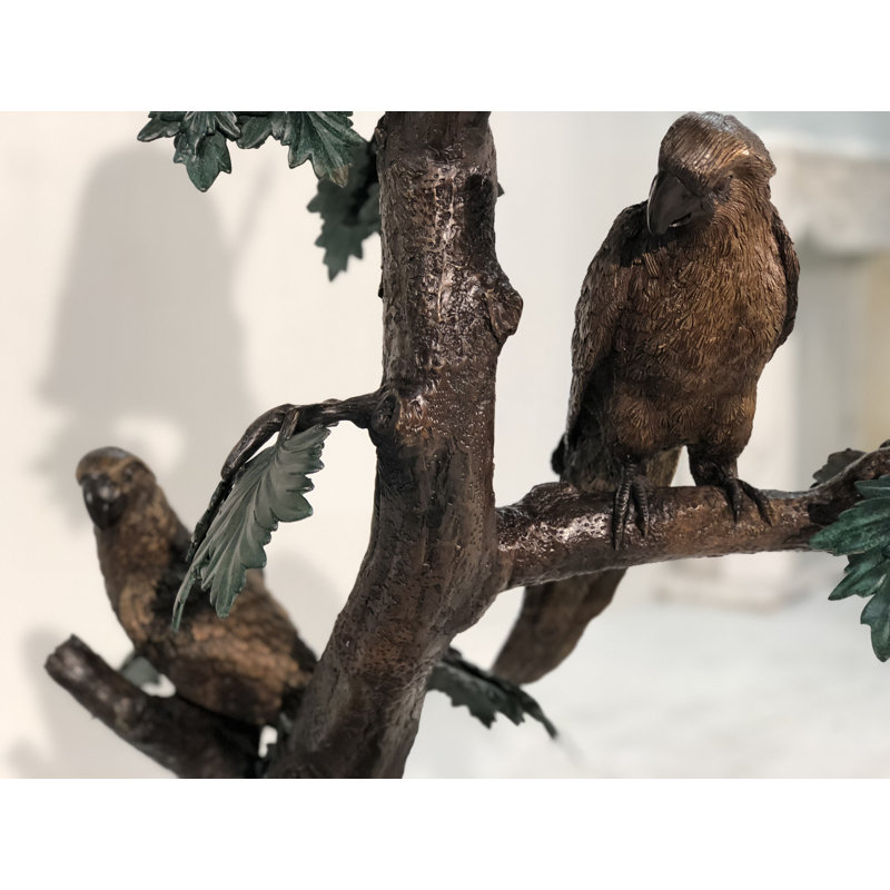 Bronze Parrot Mailbox Sculpture