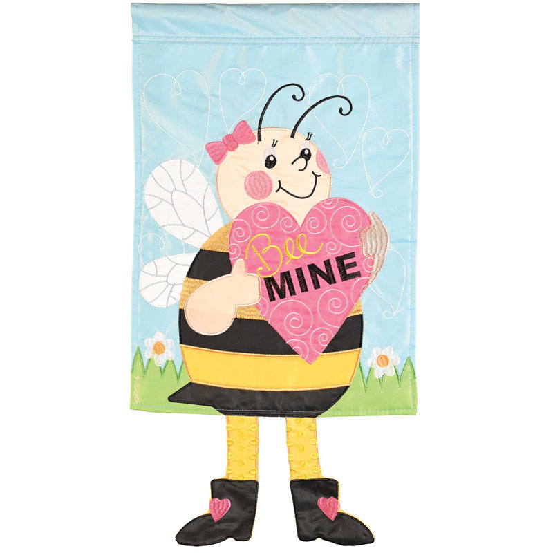 Double Sided 18'' H x 13'' W Polyester Valentine's Day Garden Flag