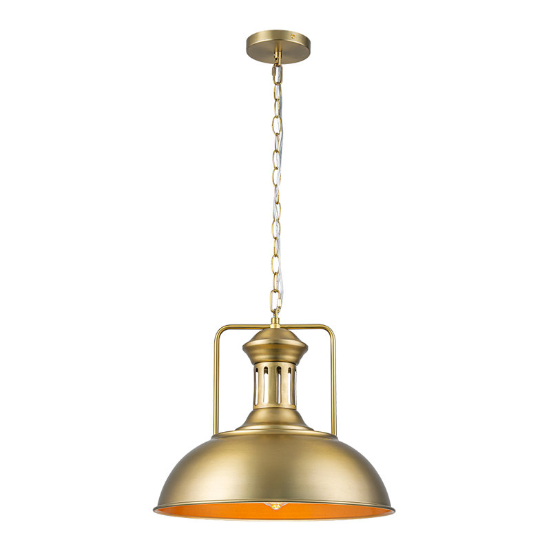 Southsea 1 - Light Black Dome Pendant, Gold
