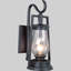 Croll 1-Light Indoor or Outdoor Antique Bronze Aluminum Wall Mount Sconce with Twisted Clear Glass
