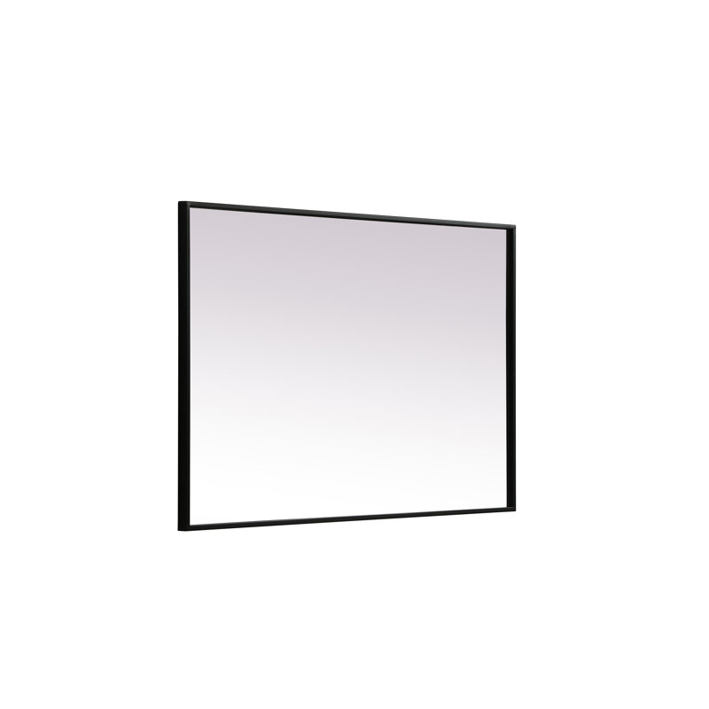 Miroir mural Sabine, 36 po x 24 po, Noir