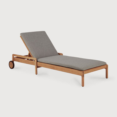 Jack Outdoor Teak Chaise Lounge