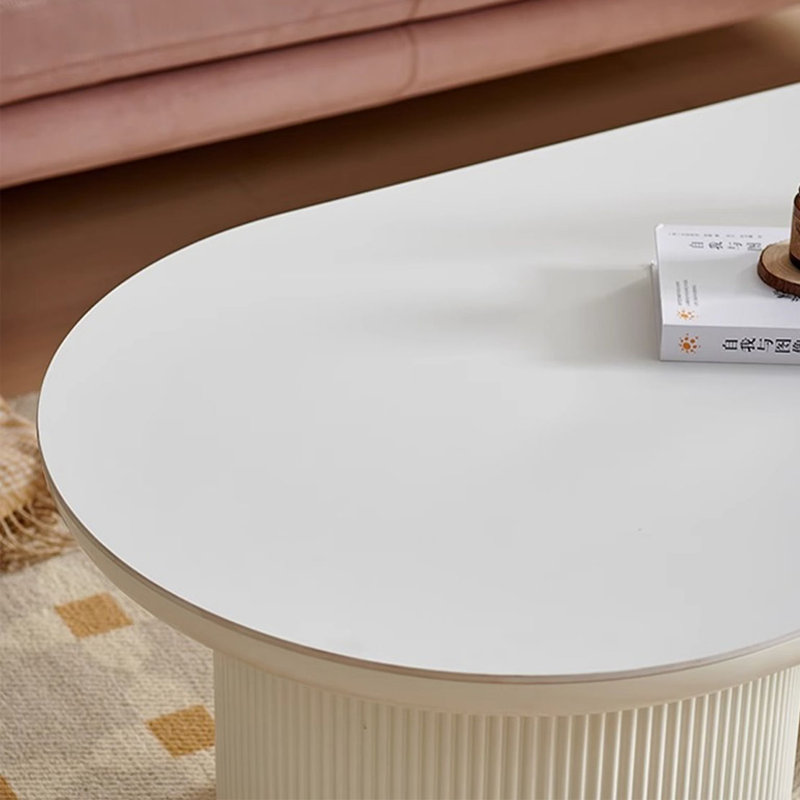 Cream wind rock panel end table combination