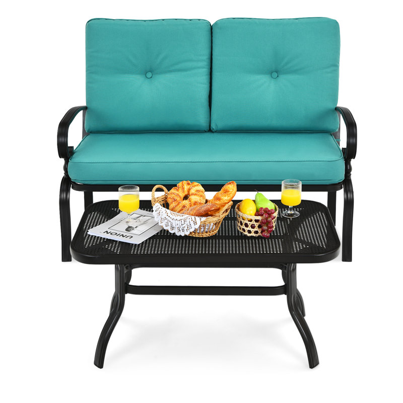 Ensemble de 2 chaises de patio Anthonyson, Turquoise