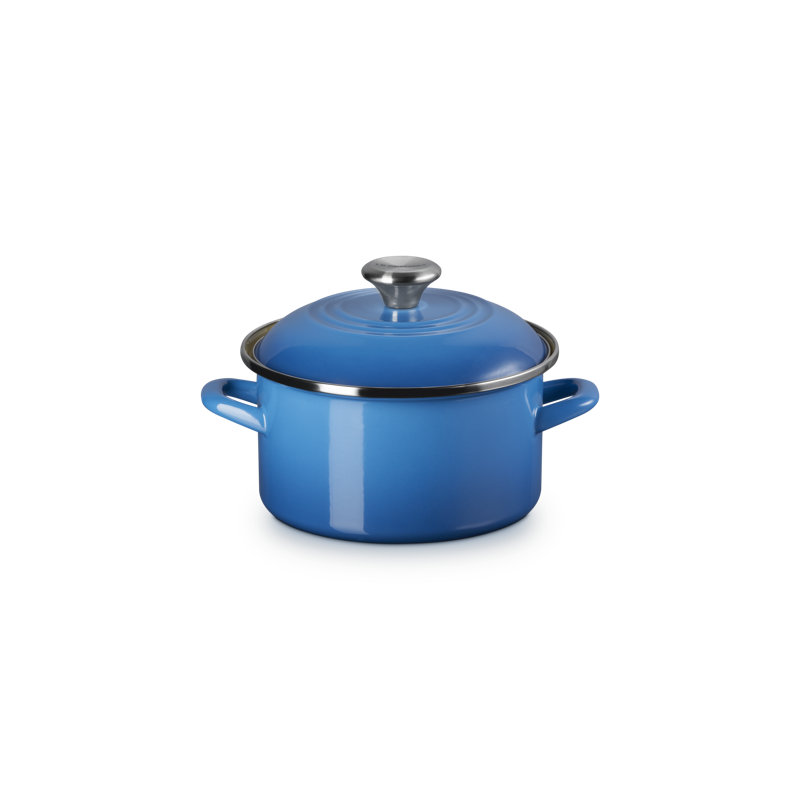 Le Creuset Enamel On Steel Petite Stockpot 3.8Qt. Flame, Marseille