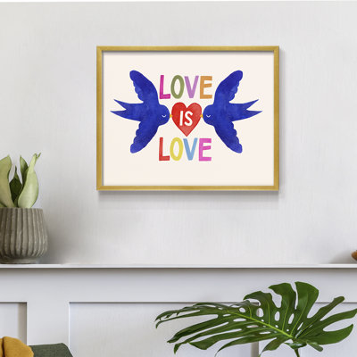 «Love Loudly», reproduction encadrée A