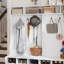 Organisateur de couloir blanc avec banc