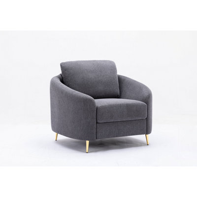 Yuina Gray Linen Chair