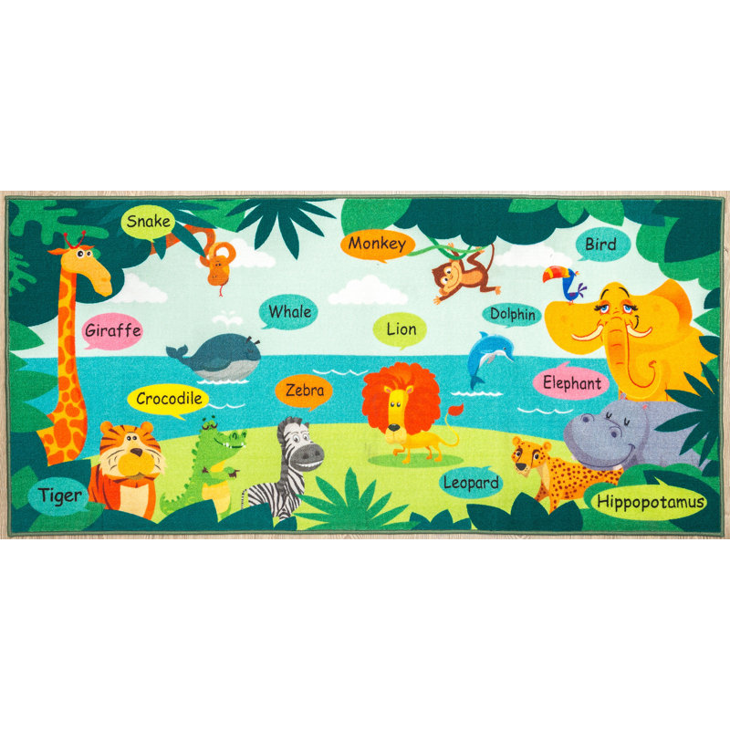 Tapis éducatif HD pour enfant Furnish my Place Jordon Salle de jeux et de la maternelle | Tapis de salle de jeux Nursery | Multicolore