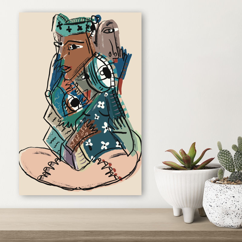Art mural moderne abstrait, 18" H x 12" W