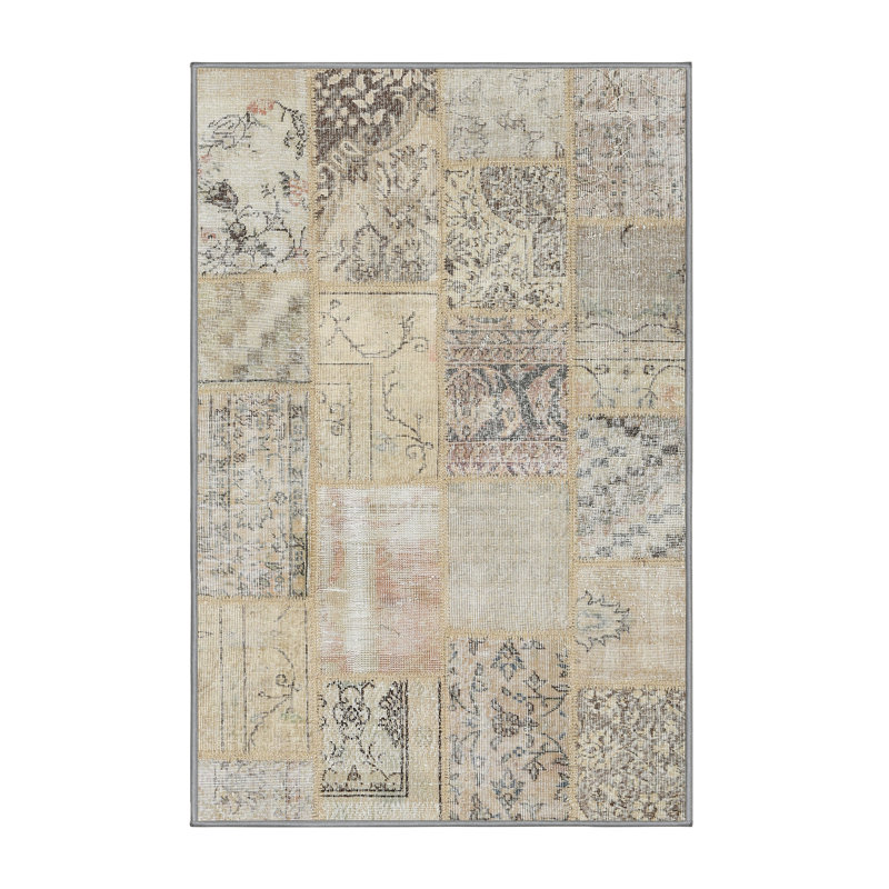 Tapis beige contemporain, Rectangle 6 pi x 9 pi
