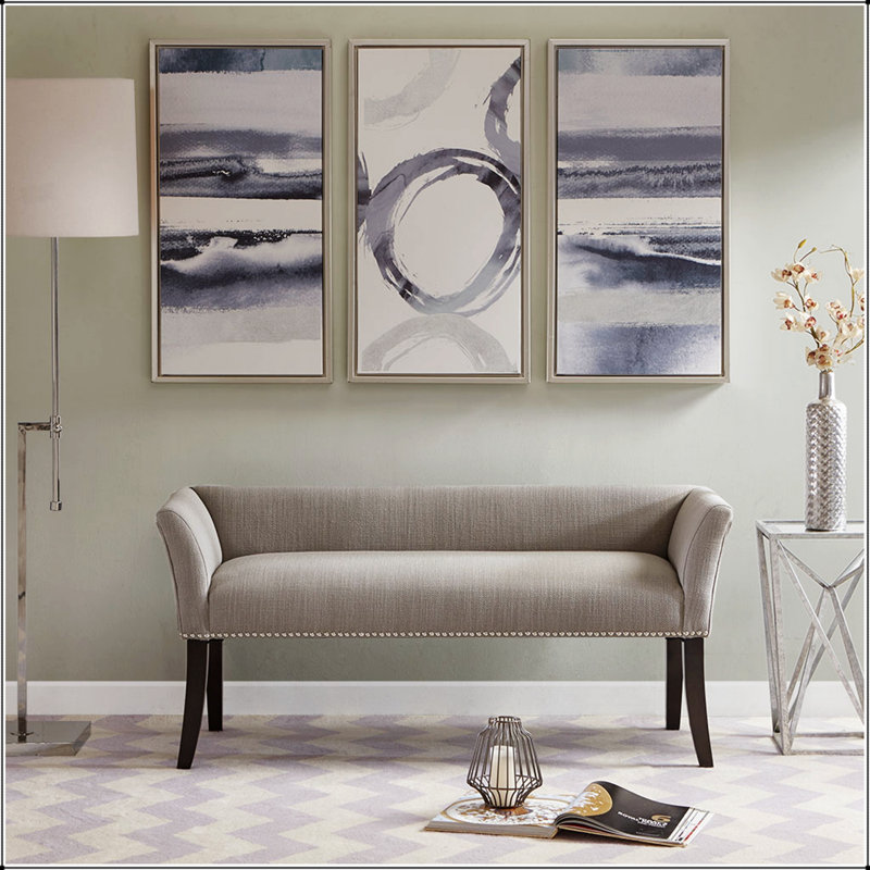 Banc décoratif gris voir ci-dessous, Gris