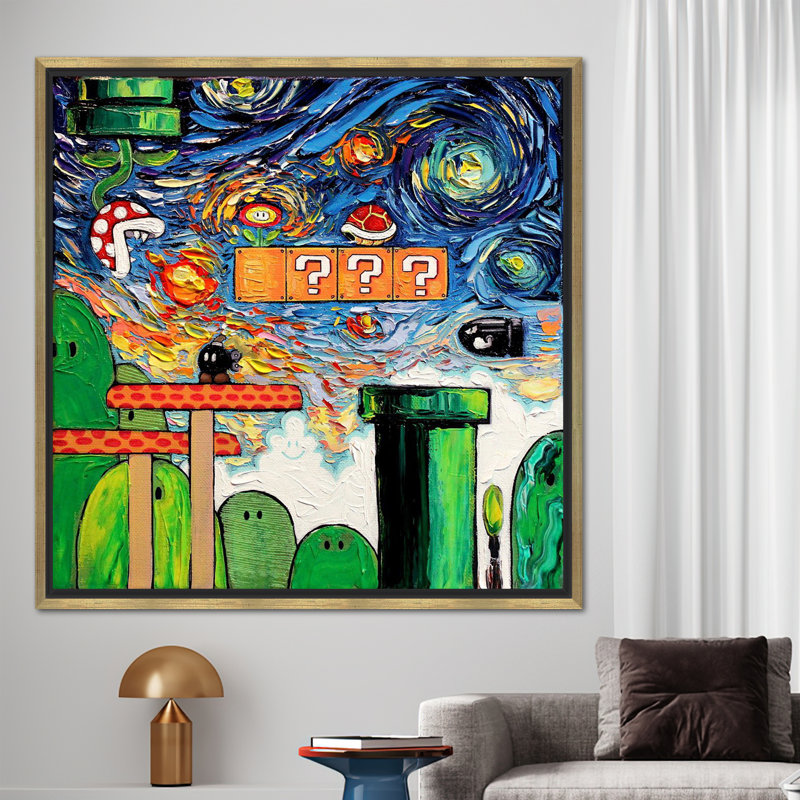 Print on Canvas, 80 cm H x 80 cm W, Gold Floater Framed