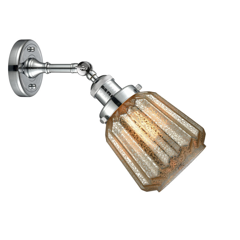Vinson Armed Sconce, Polished Chrome, Mercury