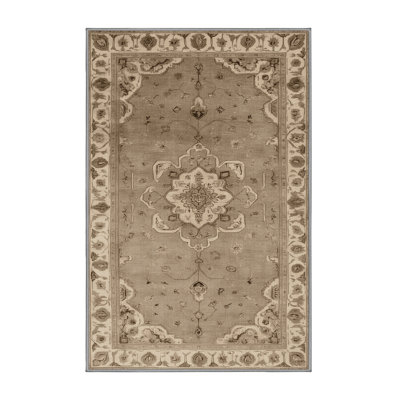 Tapis gris Tabriz lavable à la machine
