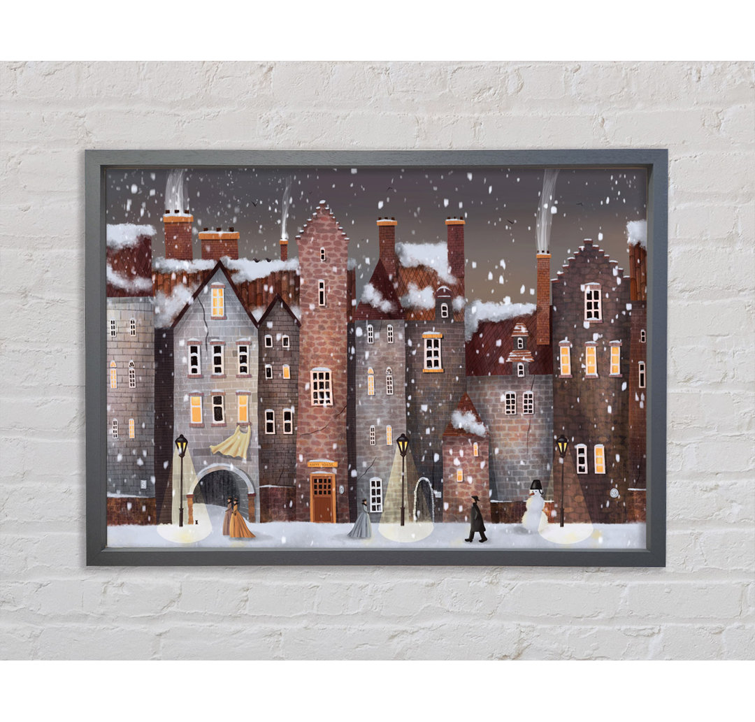 The Snowy Streets - Einzelbildrahmen Kunstdrucke auf Leinwand