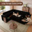Canapé-lit modulaire en U 100 po avec rangement Corduroy-1432063900