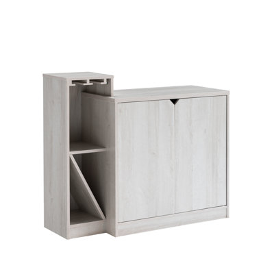 Bar Cabinet, Wine Bottle Storage Display Kitchen Cabinet, Holds 4 Wine Bottles