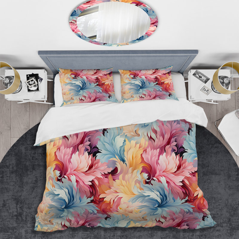 Ensemble de housse de couette Painterly, Housse de couette simple + 1 taie décorative stan