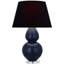 Matte Double Gourd Table Lamp - Ash, Lucite - Bright blue, Gray Shade-166459479-166459483