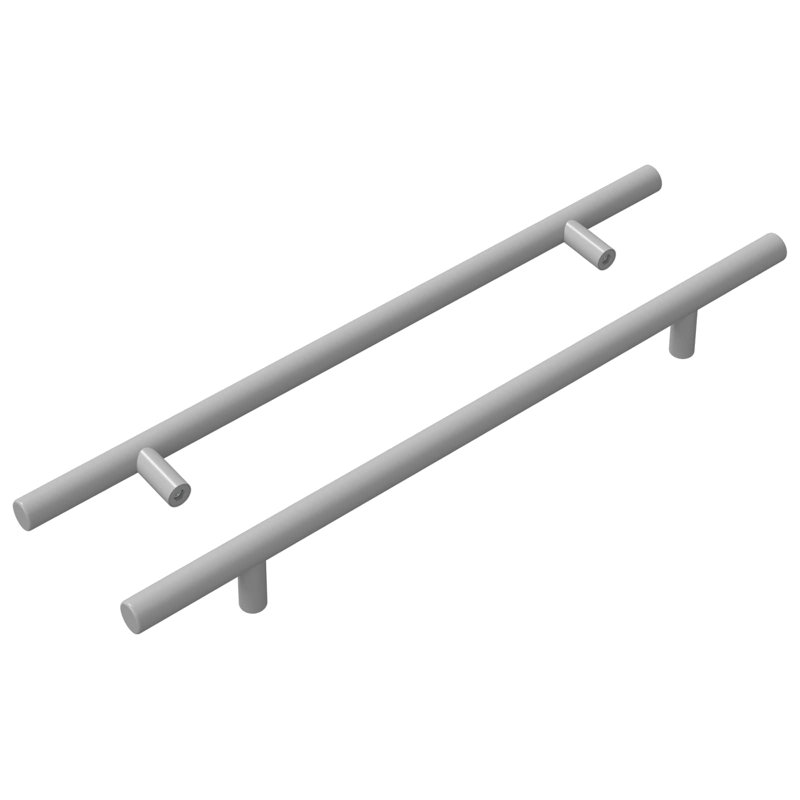 Vidaxl Cabinet Handle Silver Stainless Steel Modern Bar Handles Polished Pull, 192mm