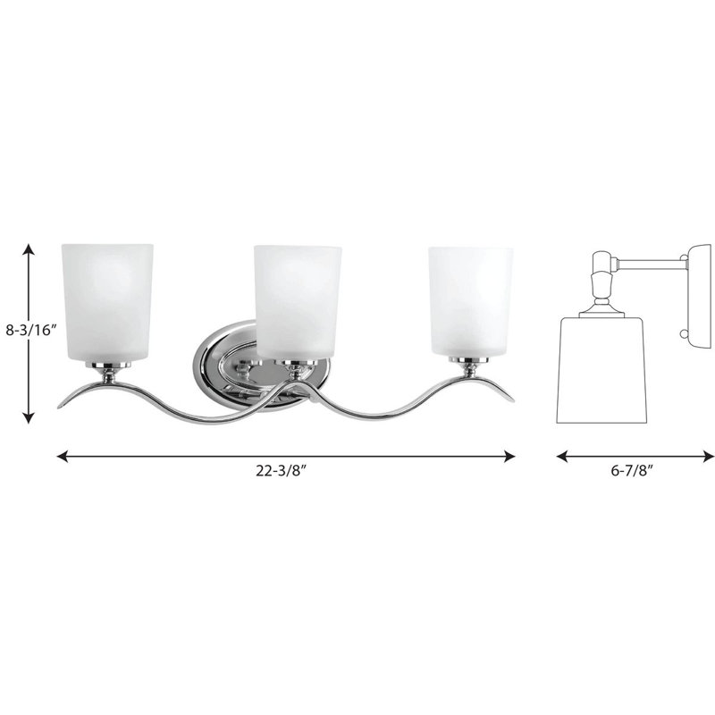 Armindo 3 - Light Dimmable Vanity Light, Polished Chrome