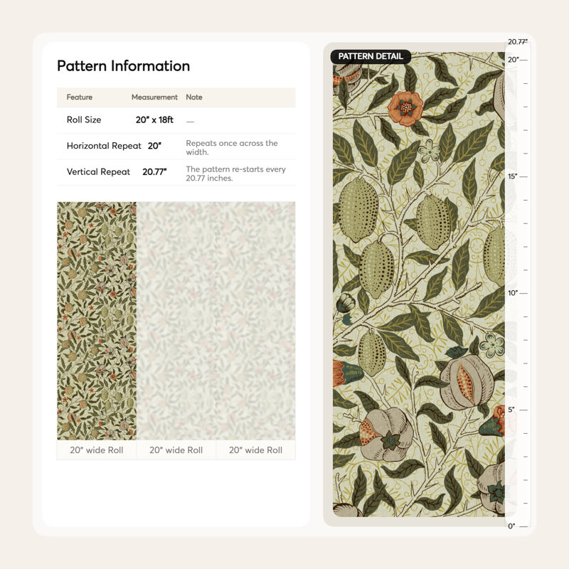 Papier peint William William, Beige