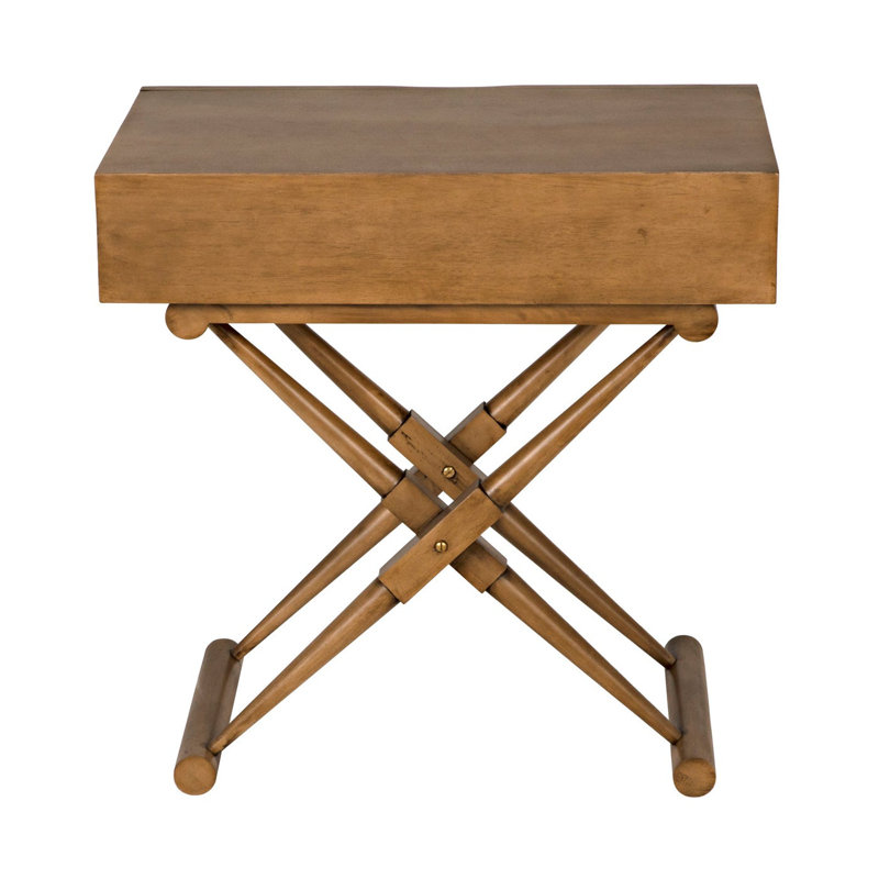 Zanta End Table, Saddle Brown