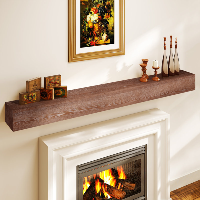 Fireplace Mantel, 72", Brown