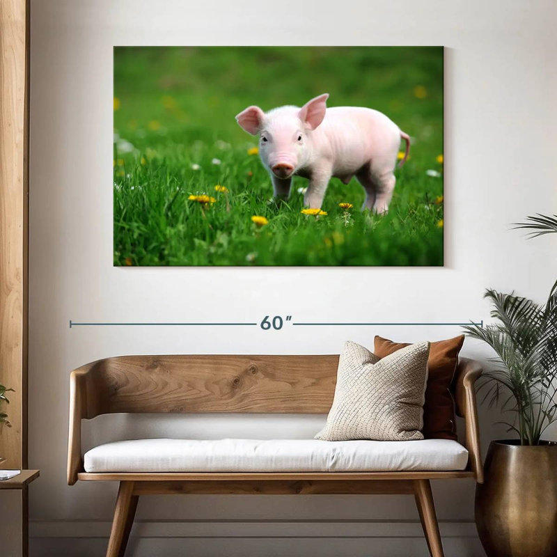 Brampt Spring Grass Pig, 32" H x 48" W