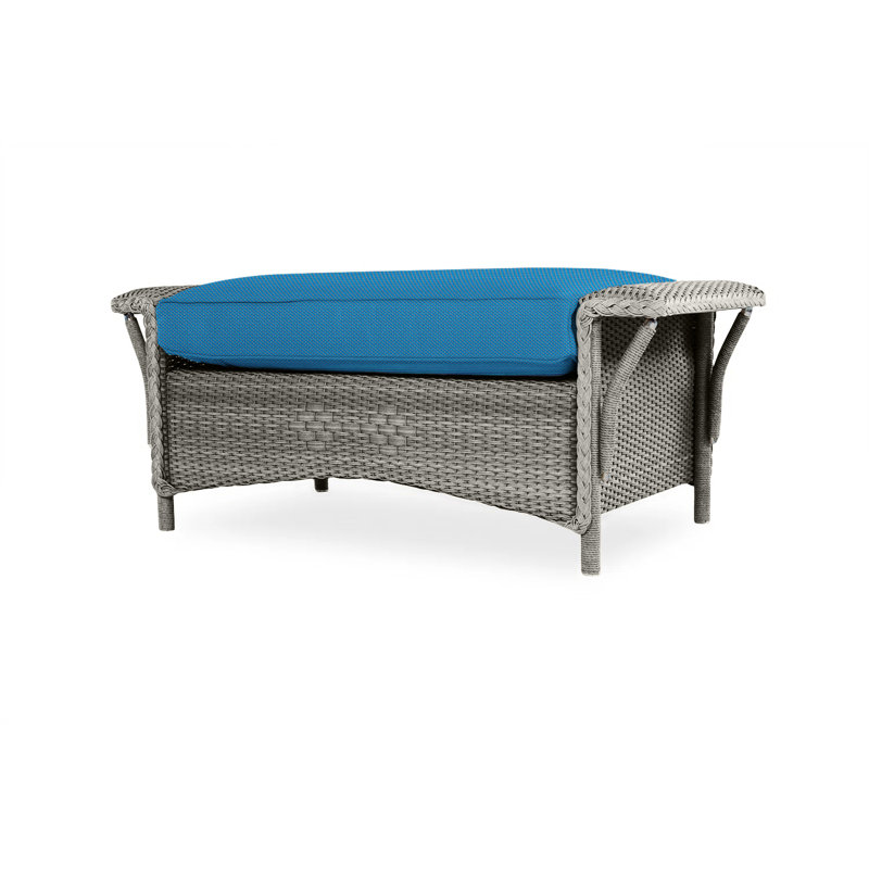 Nantucket Outdoor Ottoman, Demo Mist, Pewter