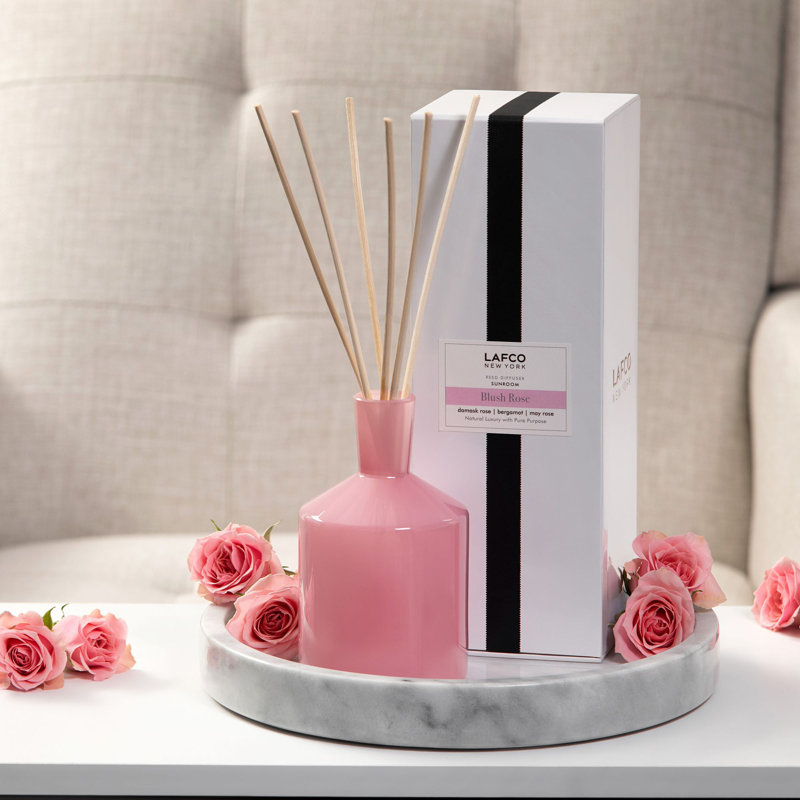 House & Home Reed Diffuser, 5.5" H x 3" W x 3" D, Gray, Champagne