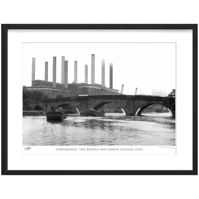Ferrybridge, the Bridge and Power Station C1955 1 Piece Single Picture Frame Wall Art, 28cm H x 36cm W x 2.3cm D