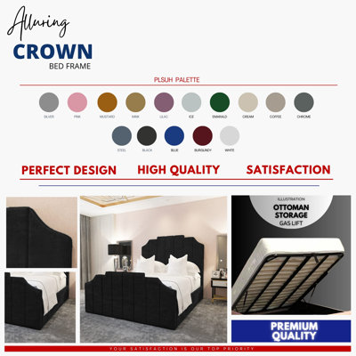 Kristopher Chesterfield Ottoman Storage Bed with Tufted Headboard - Plush Velvet Gas Lift Frame