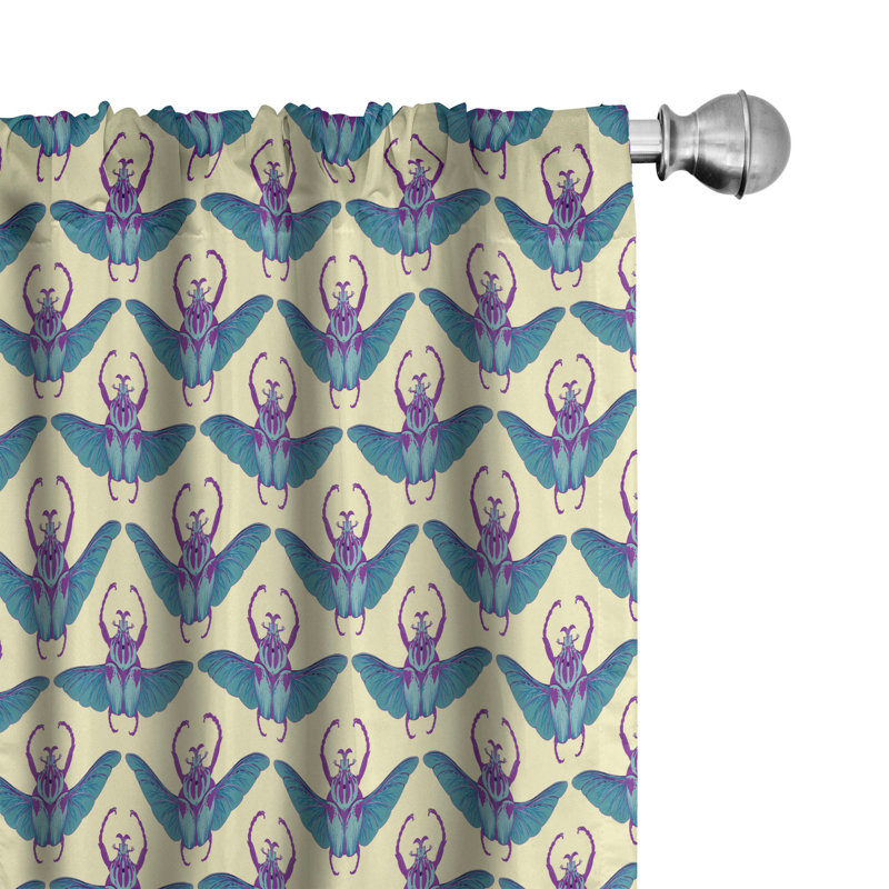Rideaux 4 panneaux East Urban Home, L 56 po x L 95 po