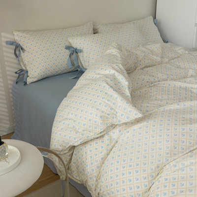 Microfiber Floral Print Comforter Set