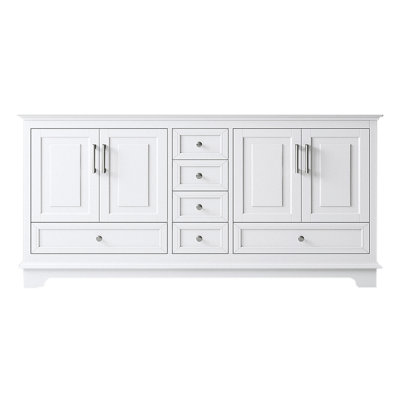 71.25'' Double Bathroom Vanity Base Only in White
