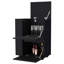 Chariot-bar rectangulaire noir avec rangement et tablettes-154361776