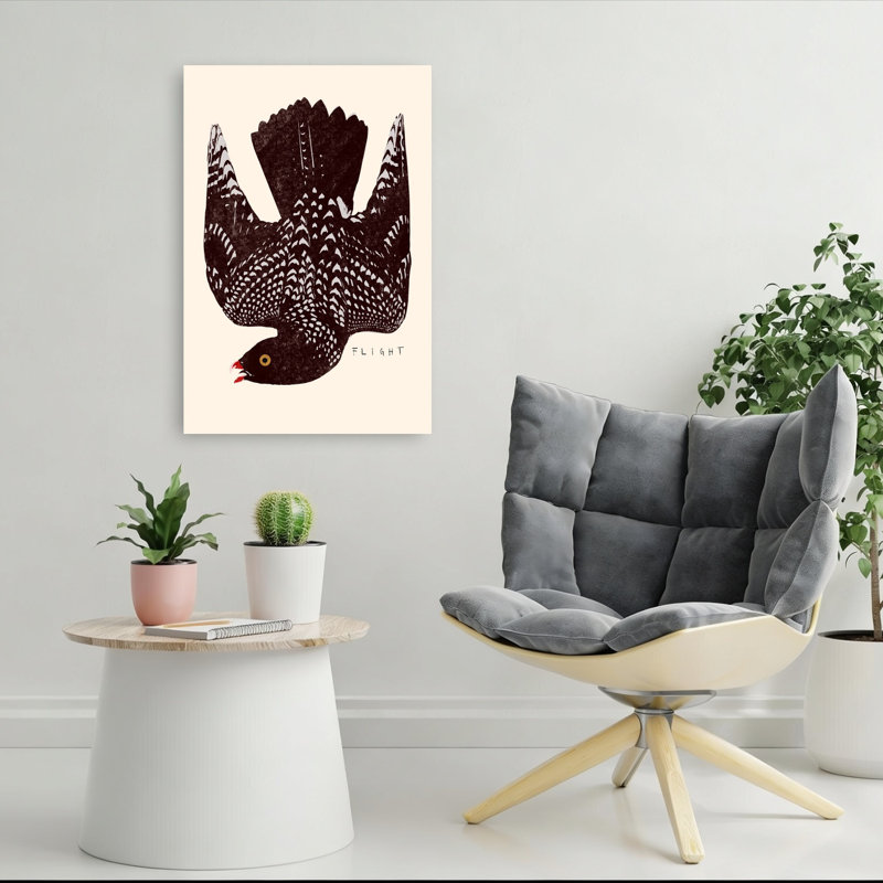 Art mural d'oiseaux mouchetés, H 36 po x l 24 po