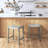 Marzel 24.25'' Rattan and Mahogany Counter Stool