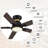 Gaphoor 52" Black Smart Ceiling Fan with light-1487157954