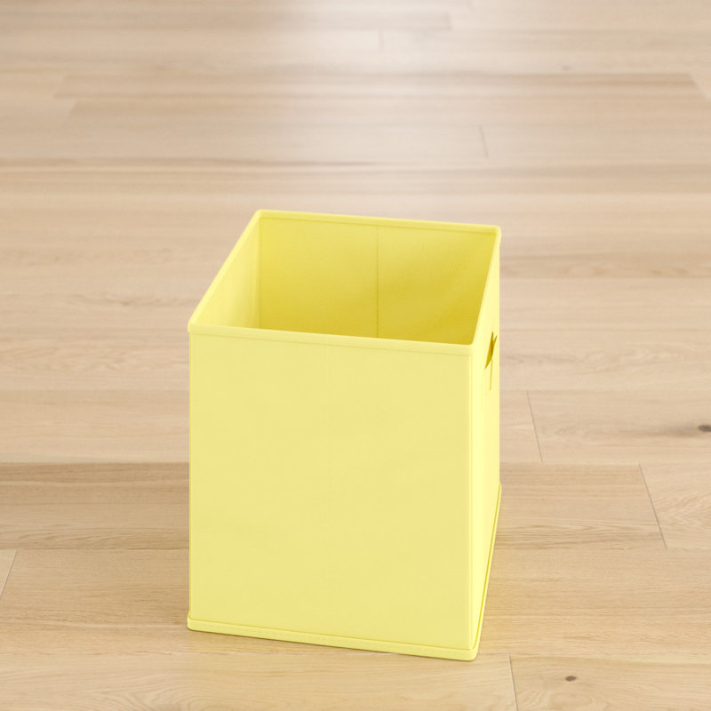 Rebrilliant Fabric Decorative Bin, 27cm H x 21.5cm W x 24.5cm D, Yellow