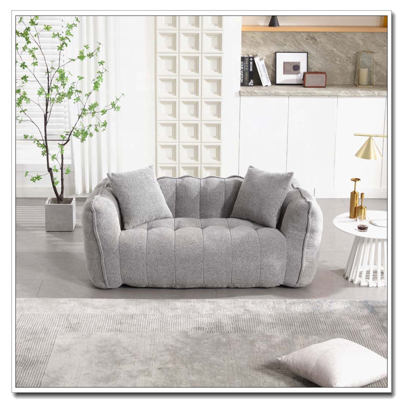 Canapé en chenille, Gris