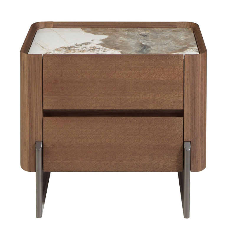 60cm W Manufactured Wood Bedside Table